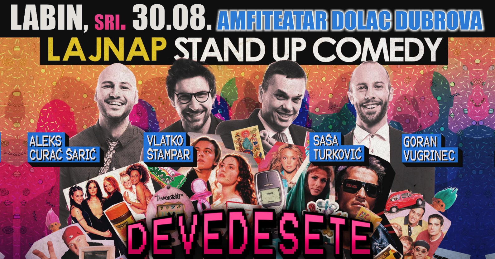 Stand up comedy by Lajnap / ´90 u Parku skulptura Dubrova – 30.08.2023. u 21:00
