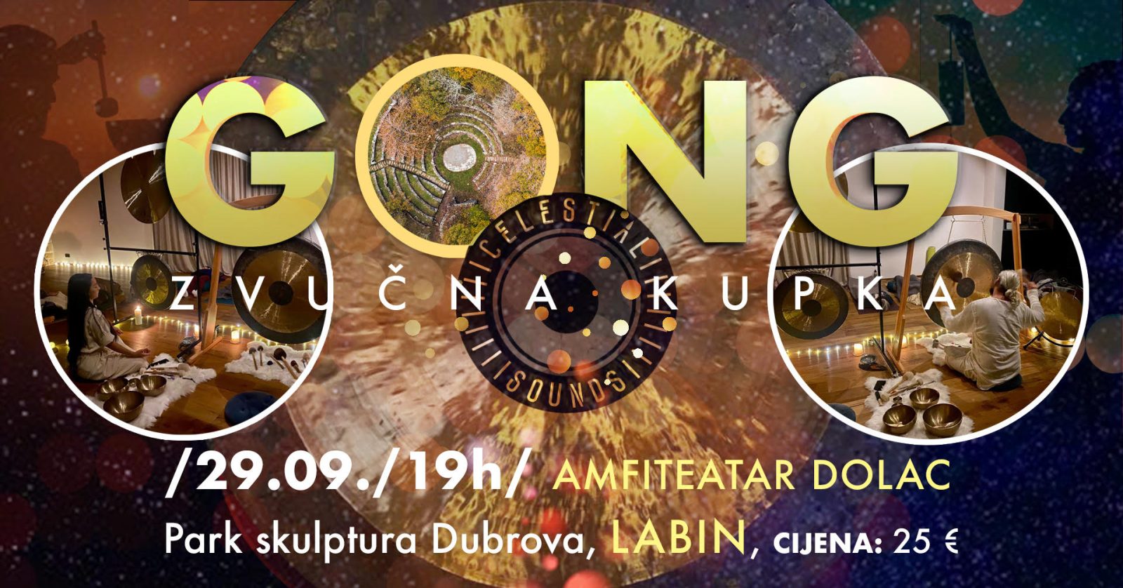 Gong Zvučna kupka u Parku skulptura Dubrova, 29.09.2023 u 19:00