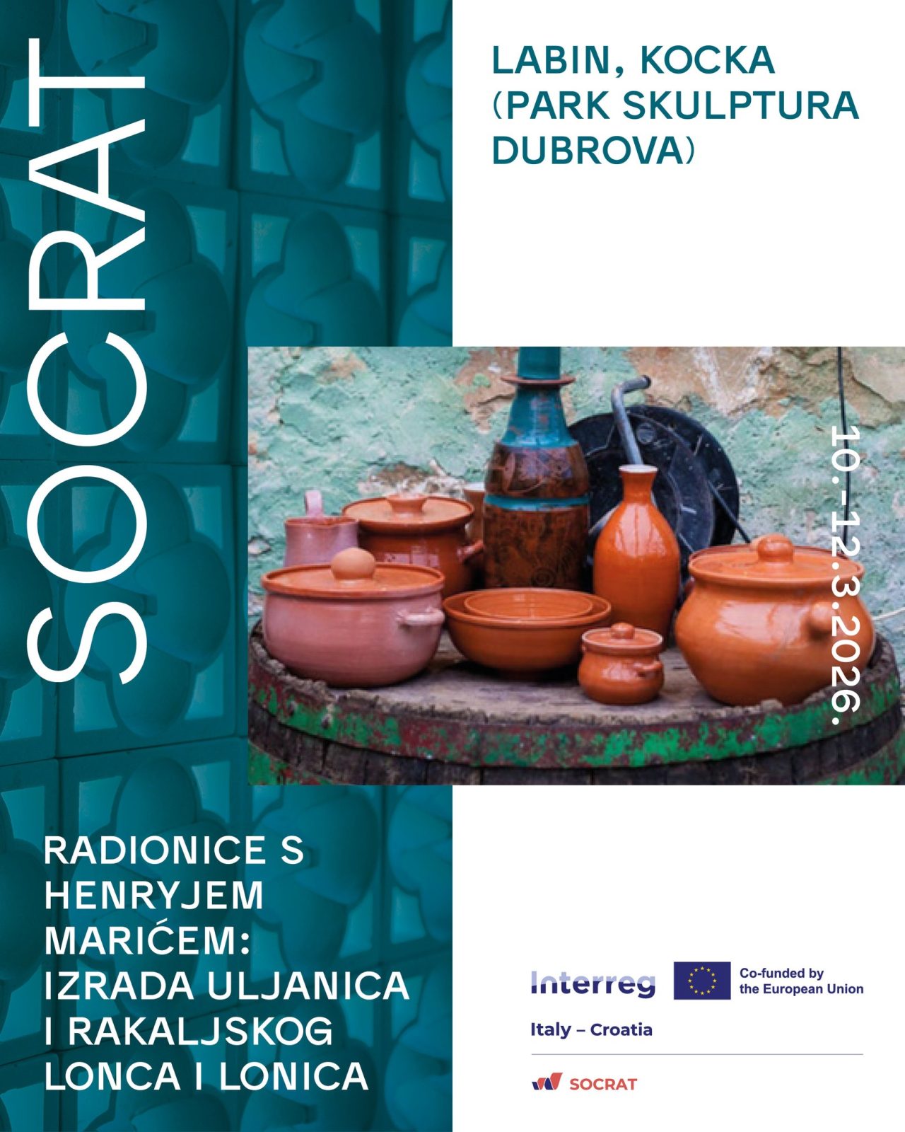 Kreativni živi laboratorij keramike i kiparstva u sklopu projekta SOCRAT