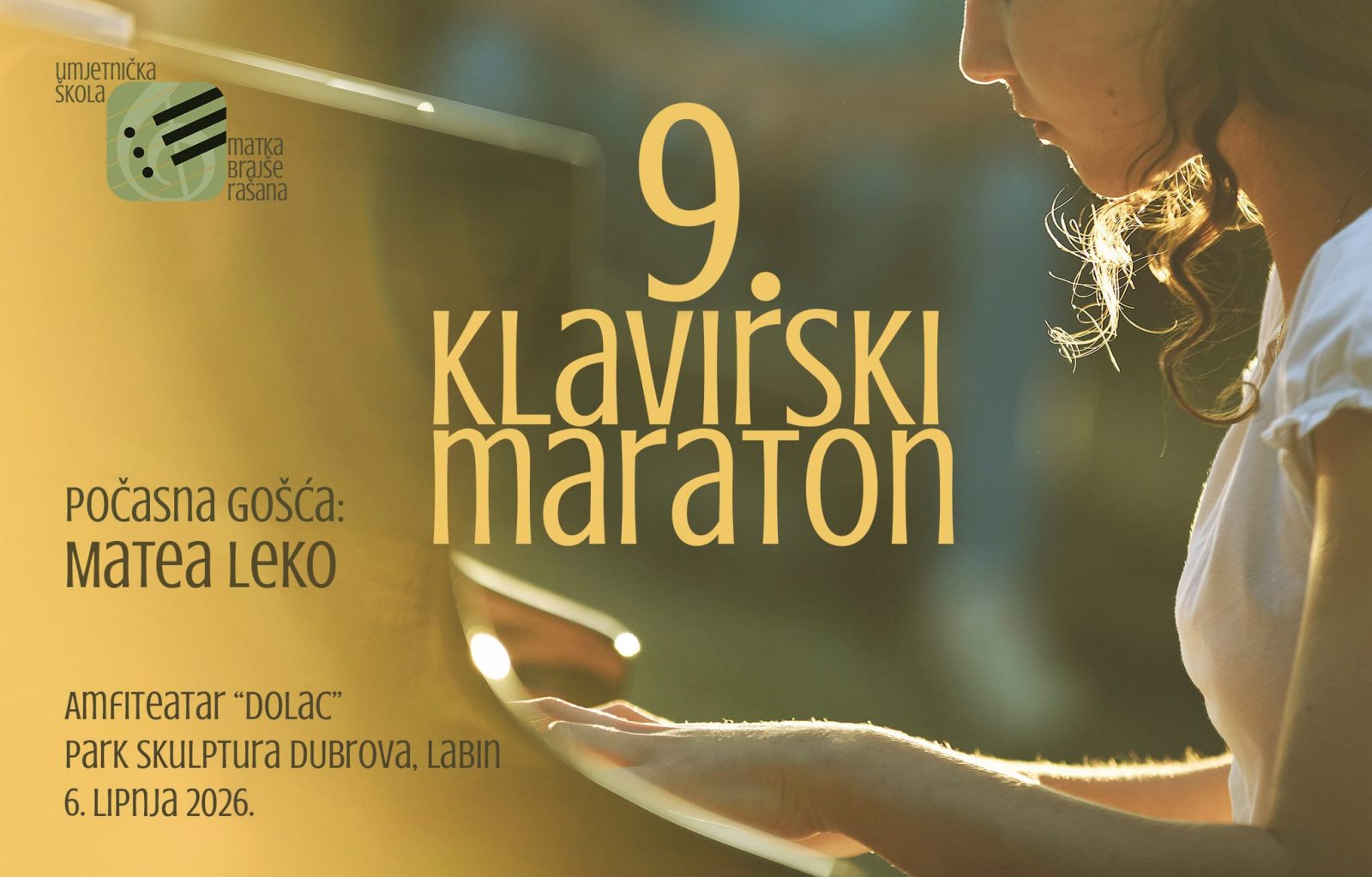 9. Klavirski maraton u Parku skulptura Dubrova : spoj glazbe, prirode i umjetnosti